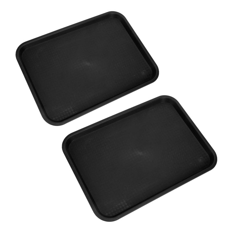 Multipurpose Food Tray: Black Food Grade PP - Save Space Stackable Design, Anti Slip Patterned Surface, High Temperature Resistant for Home Kitchen Storage, Meal Prep And Serving - Image 5