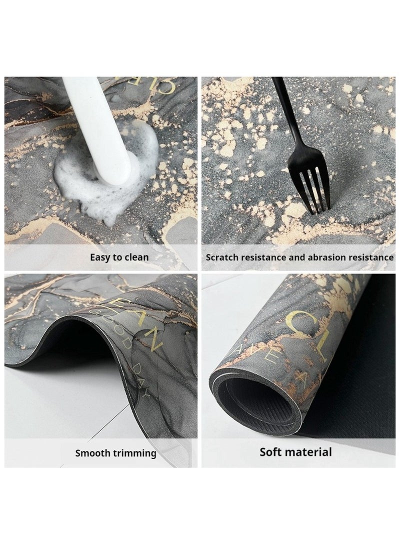 سجادة أرضية شبه دائرية من الطين دياتوم ، سجادة أرضية نصف دائرية من الرخام ، ممسحة نصف دائرية ممسحة سجادة مبدعة مضادة للانزلاق ، ممسحة ترحيب للمدخل الداخلي والخارجي للباب الأمامي ، سجادة أرضية خارجية للديكور المنزلي ، حصيرة أرضية الحمام ، طين دياتوم شرفة منزلية (40 × 60 سم) - Image 5