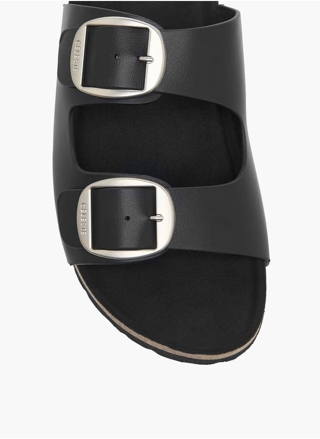 Celeste Women's Buckle Detail Slip-On Flat Sandals  - Image 3