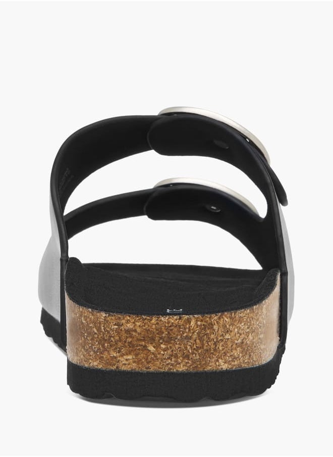 Celeste Women's Buckle Detail Slip-On Flat Sandals  - Image 4