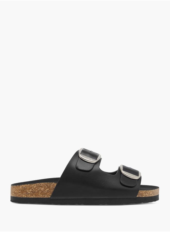 Celeste Women's Buckle Detail Slip-On Flat Sandals  - Image 2