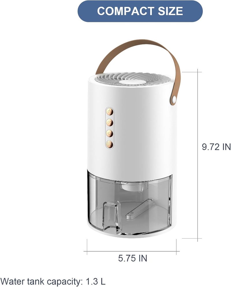 Gizmolet Dehumidifier, 44 OZ Small Dehumidifiers for Room for Home, Quiet with Auto Shut Off, 7 Color Ambient Light, Fresh Air with Negative Ions, Ideal for Bedroom, Bathroom, RV, Closet(White) - Image 2