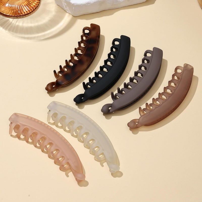 Eyegla 6 Pack 5 Inch Banana Hair Clips for Women Thin Fine Thick Hair,Strong Banana Claw Clips for Hair - Image 3