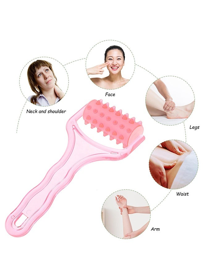 Round Roller Face & Body Massager with Handle, Pain Relief Tool for Neck Shoulder Back Legs Arms, Cellulite & Plantar Fasciitis - Image 5