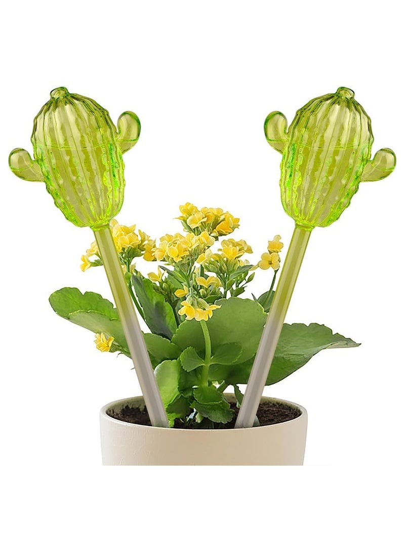 SOLARAE 2Pcs Plant Watering Devices Self Watering Planter Insert Cactus Glass Plant Watering Bulbs Self Watering Bulbs for Vacation Water Bulbs Gifts for Plant Lovers - Image 1