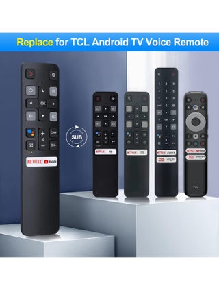 بديل صوتي لجهاز التحكم عن بعد TCL-Android-TV، RC802V جديد مطور لأجهزة التلفاز الذكية TCL مع وظيفة Google Voice، مع Netflix، وأزرار YouTube - view 2