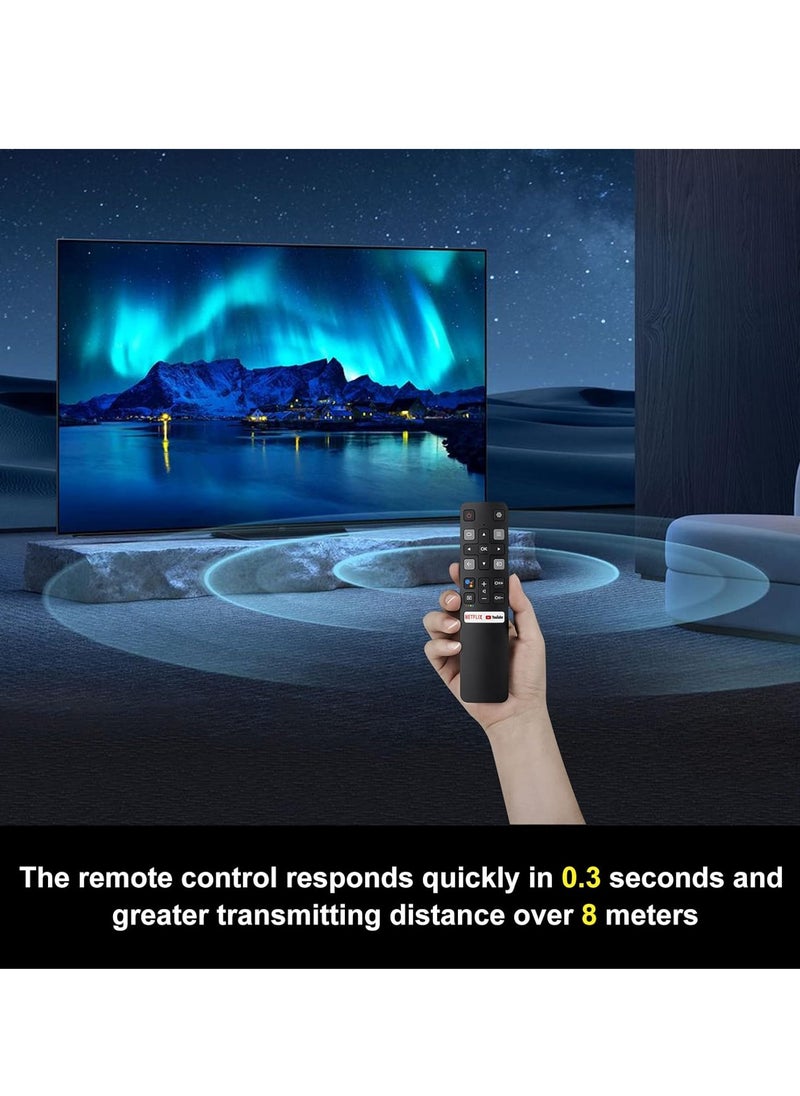 Fanski - Voice Replacement for TCL-Android-TV-Remote,New Upgraded RC802V for TCL Smart TVs with Google Voice Function,with Netflix,YouTube Buttons - Image 1