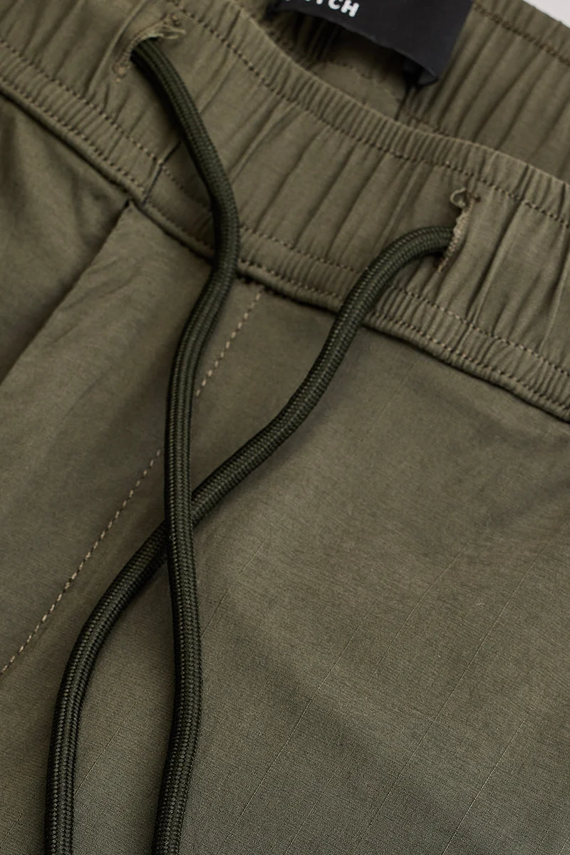 سنيتش Olive Solid Regular Fit Casual Track Pants