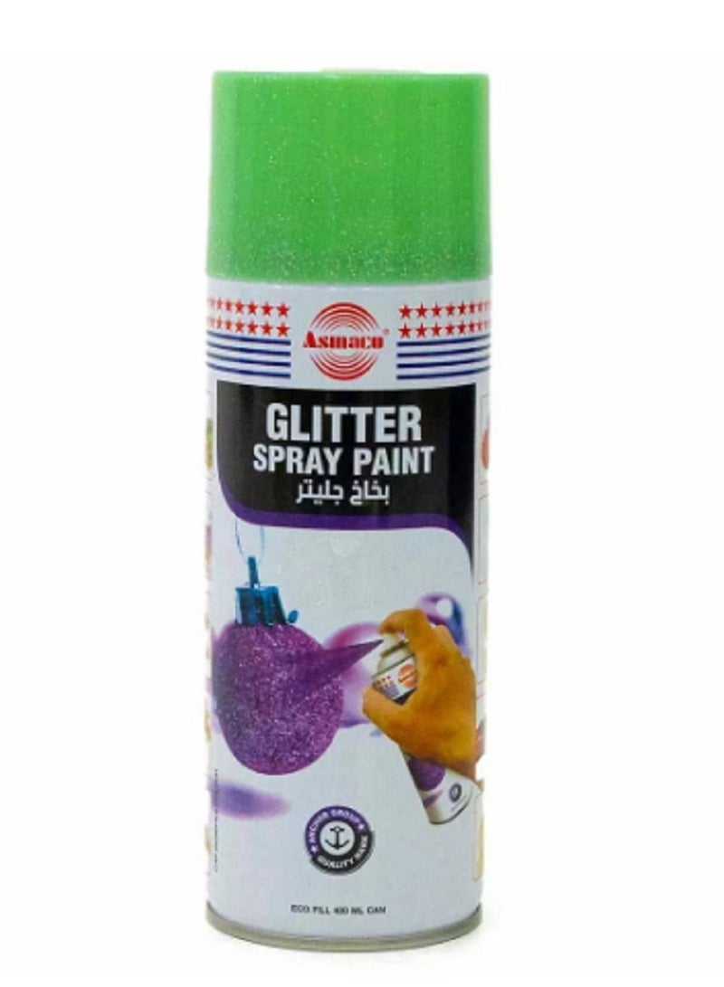 Glitter Collection Glitter Spray Paint for Party Decoration and Crafting, Green Color- 400ml