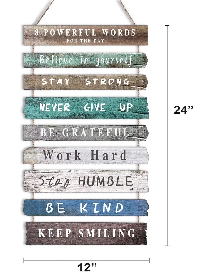 Joyhawk Inspirational Wall Art Decor for Office, Wooden Rustic Hanging Motivational Wall Art Decoration Sign, Inspiring Positive Quotes Wall Art for Home Living Room Bedroom Bathroom Classroom Gym 12"x24" - Image 3