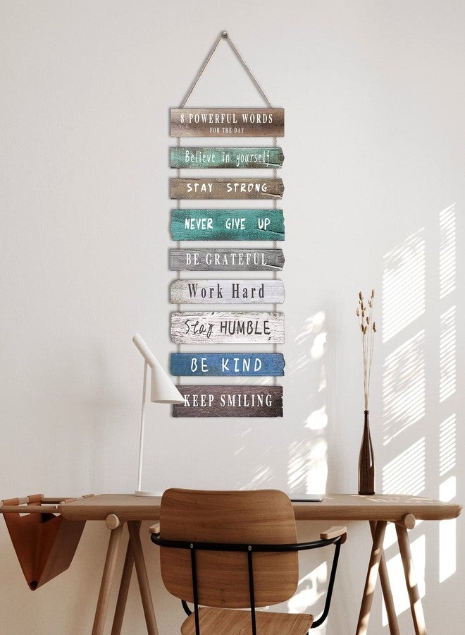 Joyhawk Inspirational Wall Art Decor for Office, Wooden Rustic Hanging Motivational Wall Art Decoration Sign, Inspiring Positive Quotes Wall Art for Home Living Room Bedroom Bathroom Classroom Gym 12"x24" - Image 2