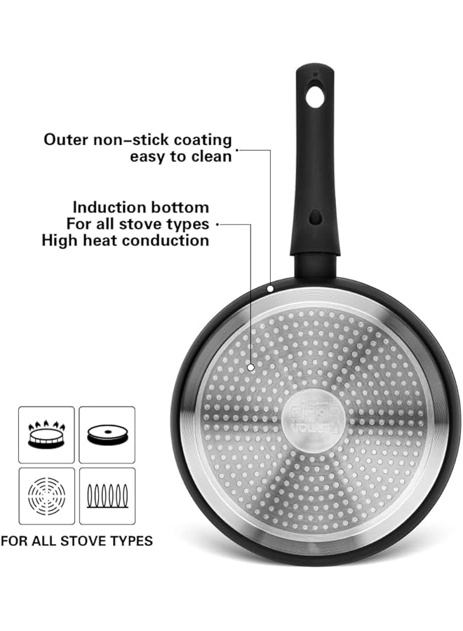 فيسمان مقلاة مونيك العميقة 26 سم، مصنوعة من الألومنيوم مع طبقة فولاذ غير لاصقة وقاعدة حثية - Image 4