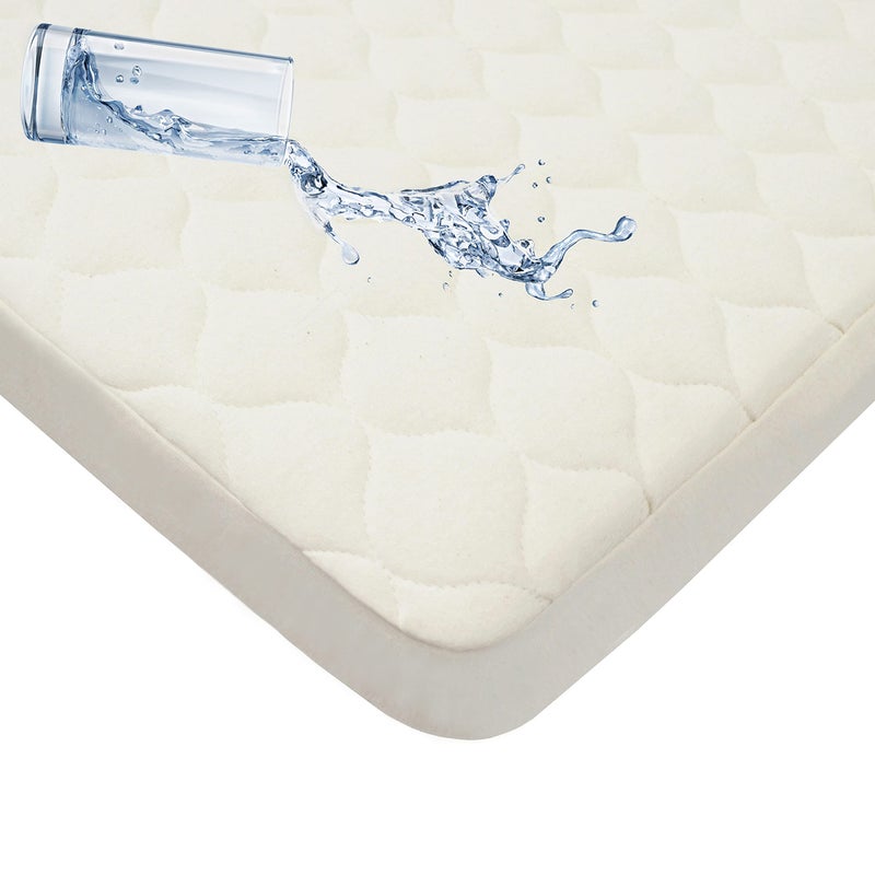 American Baby Company Waterproof Bassinet Mattress Protector, Quilted Fitted Protector Pad Cover Made with Organic Cotton Top Layer, 33" x 15" - Image 2