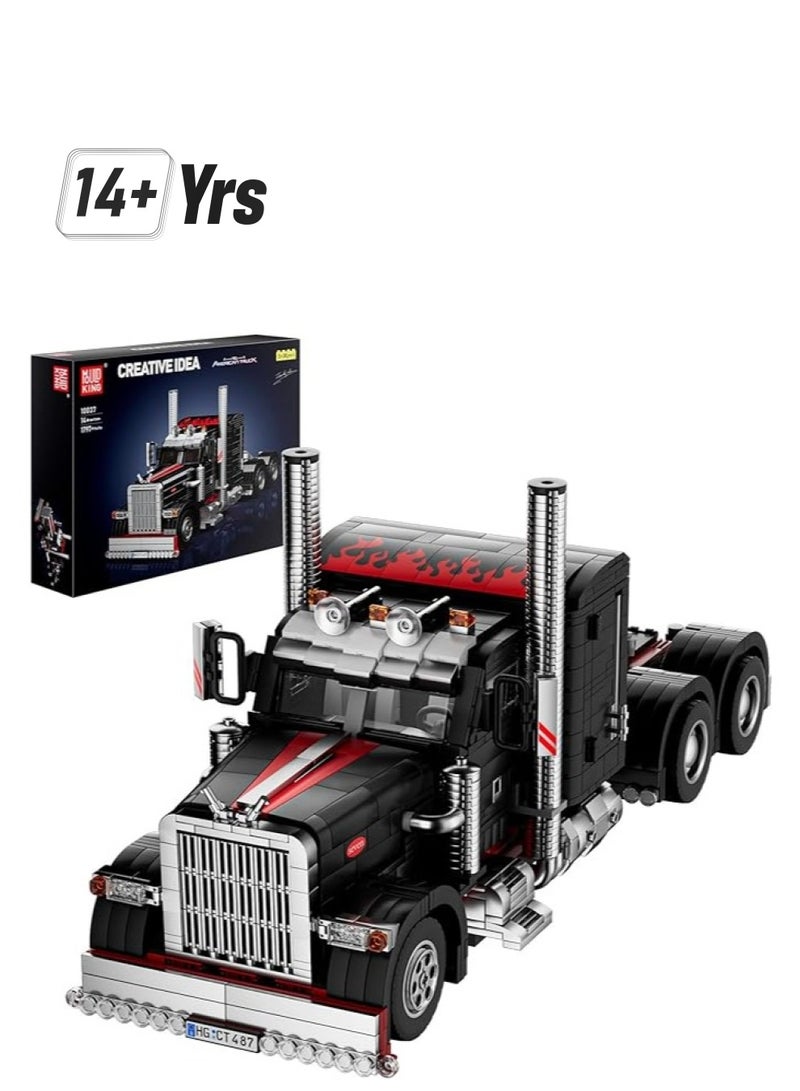 mould king 10037 Semi Truck Toys Building Sets, Collectible Trucks Vehicle Trailer Model Build and Display, For Adults and Boys Girls Kids Aged 14+ (1797 Pieces)  - Image 1