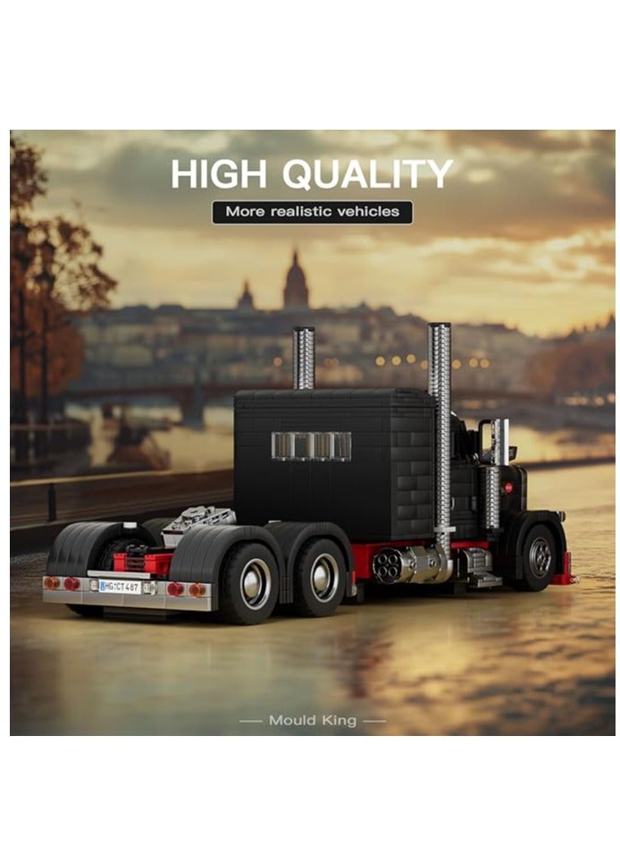 mould king 10037 Semi Truck Toys Building Sets, Collectible Trucks Vehicle Trailer Model Build and Display, For Adults and Boys Girls Kids Aged 14+ (1797 Pieces)  - Image 3