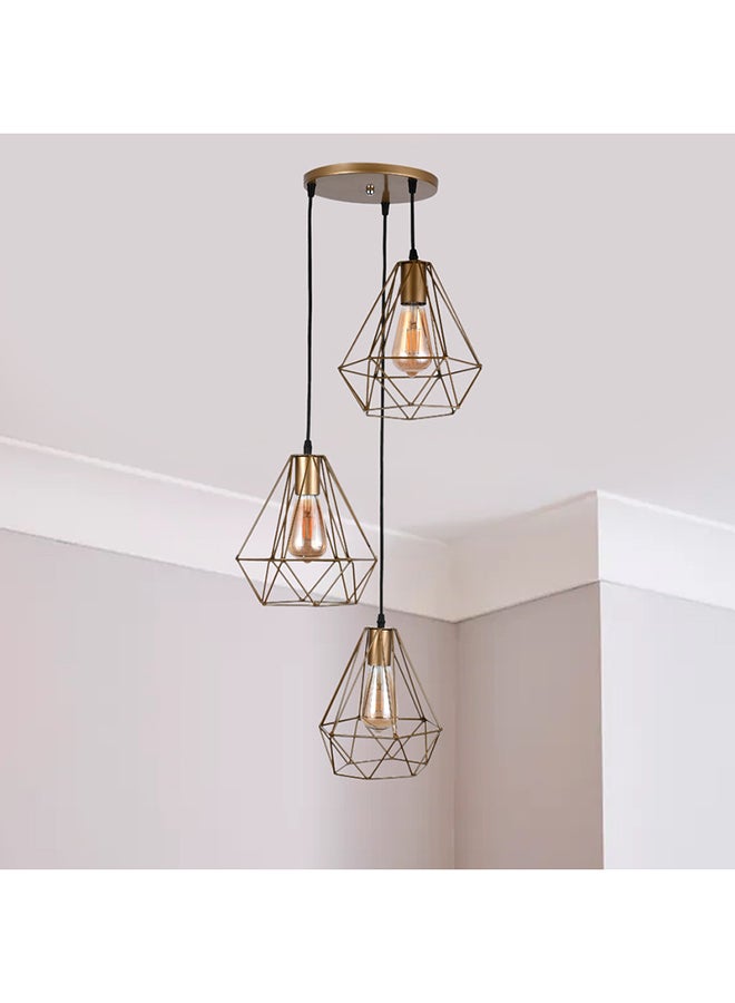 El Rawda Lighting Ritmo Ceiling Lamp | modern decorative LED E27 pendant light ceiling lamp hanging | suitable for any room | Color: Gold | Size: 70x43x70 cm