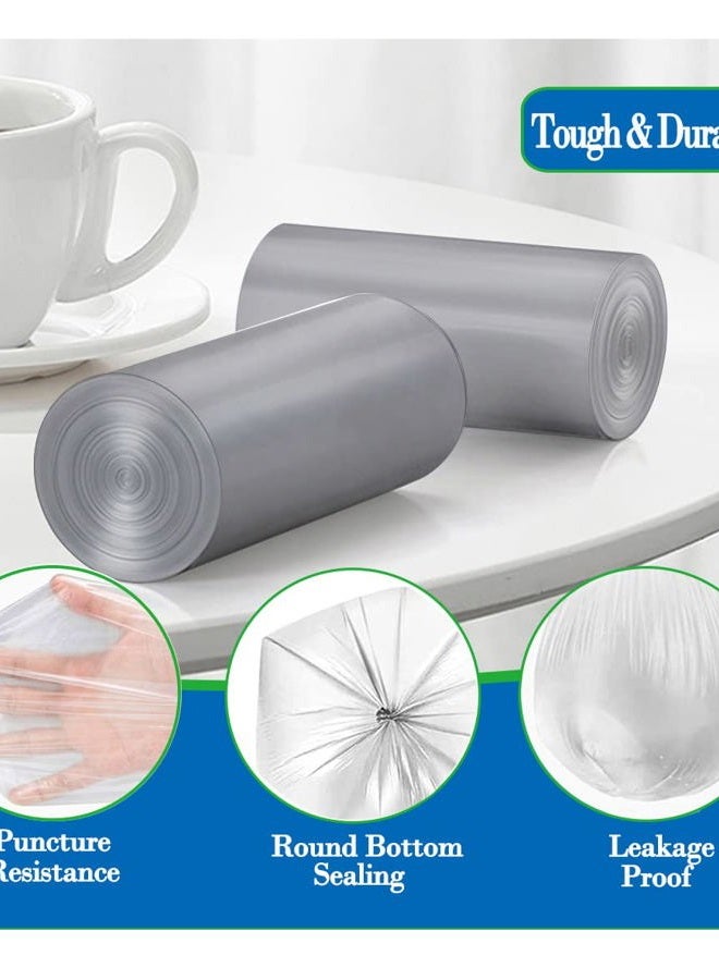 HOMMALY 1.2 gallon trash can liners,300Counts,Small Grey Garbage Bags,Extra Strong 1.2 Gal Trash Bag,Fit 4.5-6 liters trash Bin Liners for Home Office Bathroom,300(Grey) - Image 4