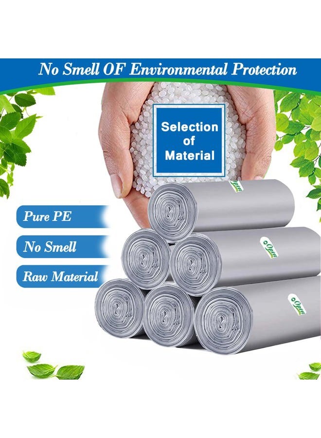 HOMMALY 1.2 gallon trash can liners,300Counts,Small Grey Garbage Bags,Extra Strong 1.2 Gal Trash Bag,Fit 4.5-6 liters trash Bin Liners for Home Office Bathroom,300(Grey) - Image 3