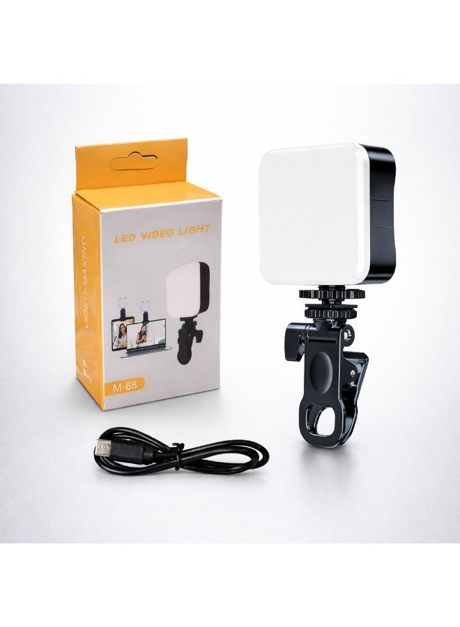 Mini Selfie Ring Light for Mobile Phones – Powerful professional lighting with 3 colors and more than 8 brightness levels, touch control and Type-C charging, easy to carry anywhere, and ideal for photography, videos, vlogs, and live streaming - Image 1