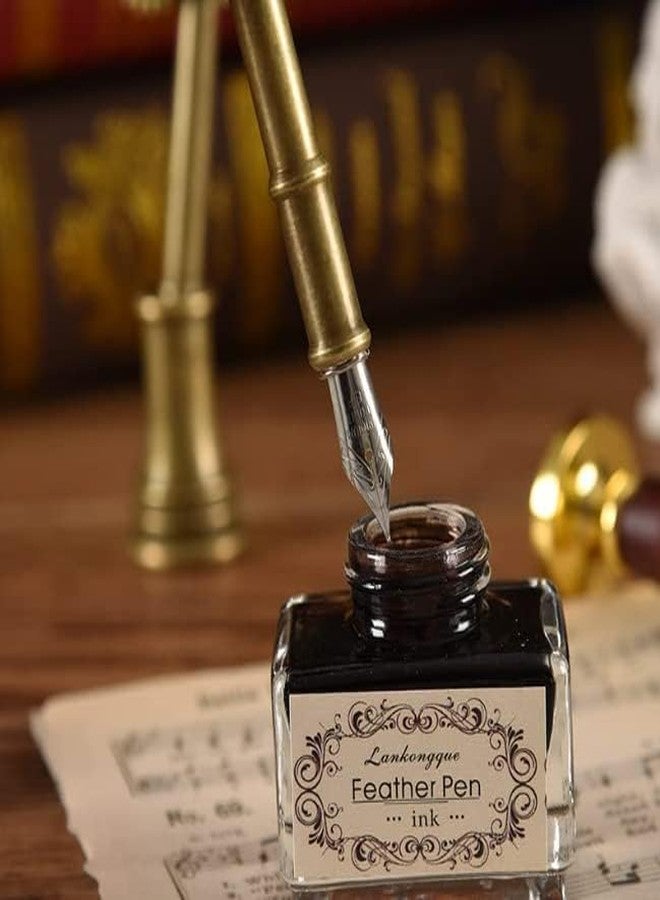 كيرا قلم كيرا الكلاسيكي ذو الريشة، قلم كتابة الخط العربي، قلم غمس مع حبر و5 رؤوس بديلة للكتابة والتوقيعات وحفلات الزفاف وأعياد الميلاد (أخضر) - Image 2