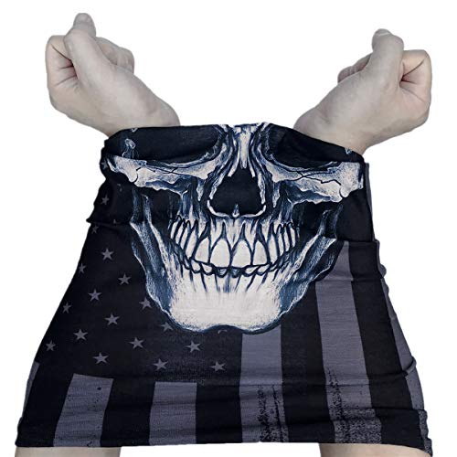 TERNNK Skull Face Mask Half Sun Dust Wind Protection, 3D Tube Mask Seamless Durable Face Mask Bandana Skeleton Face Mask Motorcycle Bike Riding Fishing Hunting Cycling Festival, Many Patterns - Image 5