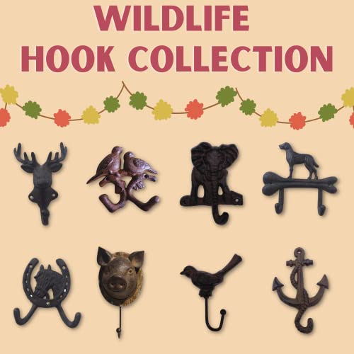Comfy Hour Wildlife Collection Horse Head Single Coat Hook, Clothes Rack, Animal Decorative Wall Hanger, Brown, 7-inch Polyresin - Image 3
