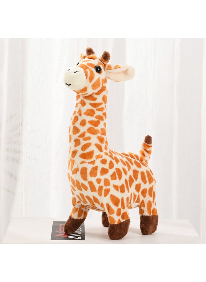 Plush Electric Simulation Giraffe Can Sing And Walk Electric Toy Pet Stall Night Market Hot Wholesale-Color:Music Giraffe [Orange]]  - Image 1