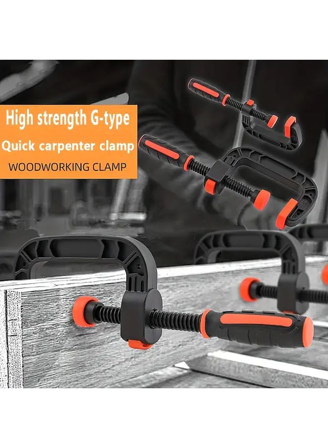 4pcs 7 Inch Steel F Bar Clamp Set Light Duty for Woodworking Metalworking DIY - Image 3