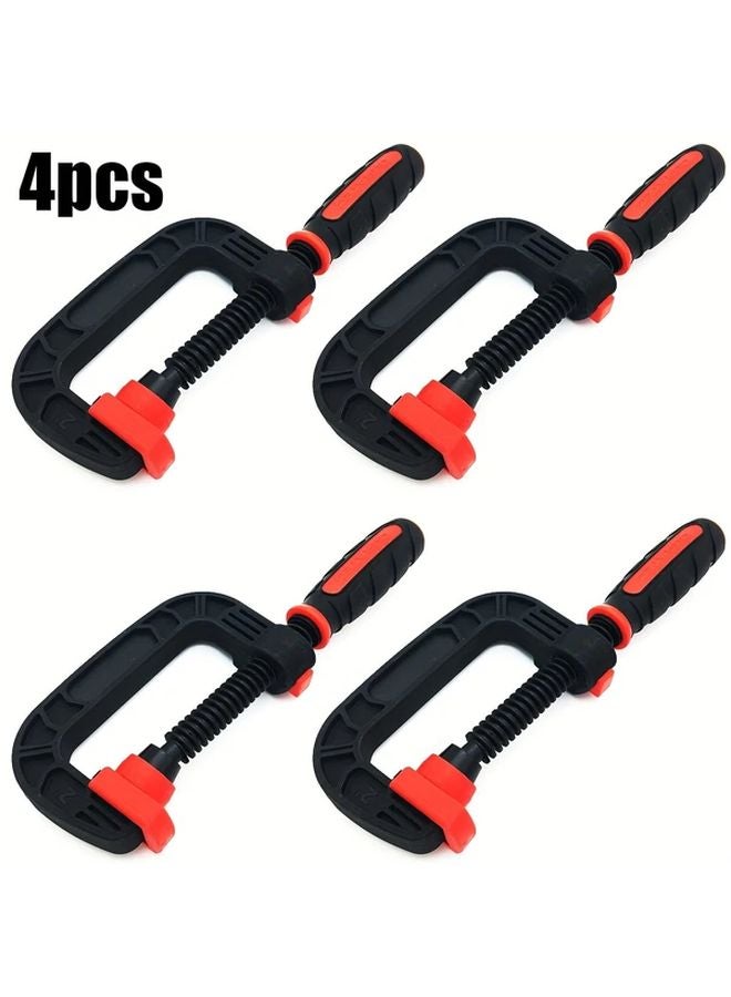 4pcs 7 Inch Steel F Bar Clamp Set Light Duty for Woodworking Metalworking DIY - Image 2