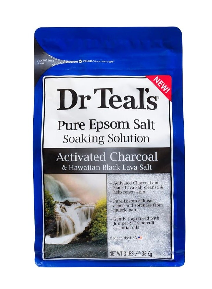 دكتور تيلز ملح الاستحمام إبسوم بالفحم المنشط، 1.36 كجم - Image 1