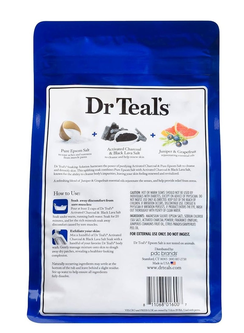 دكتور تيلز ملح الاستحمام إبسوم بالفحم المنشط، 1.36 كجم - Image 2