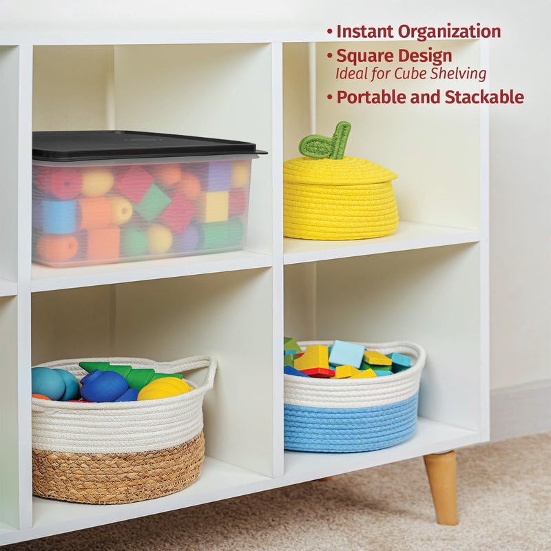Signoraware Plastic Storage Containers with Lids - 11L Storage Bins with Lids – Airtight Plastic Storage Bins for Food Storage, Pet Food, Rice– Stackable Clear Organizing Bins for Toy Storage, Garage, Pantry - Image 5