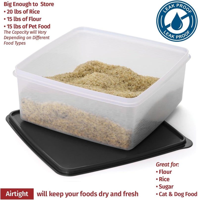 Signoraware Plastic Storage Containers with Lids - 11L Storage Bins with Lids – Airtight Plastic Storage Bins for Food Storage, Pet Food, Rice– Stackable Clear Organizing Bins for Toy Storage, Garage, Pantry - Image 4