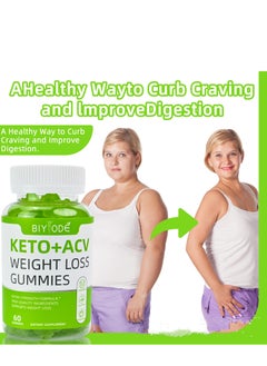 BIYODE Weight Loss Gummies Keto Acv Slimming Apple Gummy,Improve Metabolism Burns Fat,Suppresses Appetite,Dietary Supplement 60 Gummies  - Image 3