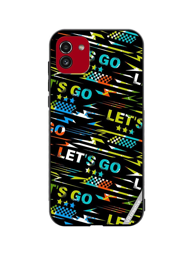 VR CREATIVE Protective Case Cover For Samsung Galaxy A03 Abstract Seamless Grunge Pattern For Boy Design Multicolour - Image 1