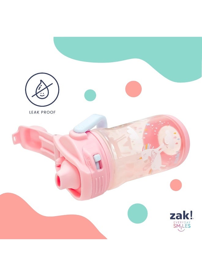 Zak Designs Sesame Street Beacon Kid Water Bottle for Travel or At Home, 12oz Plastic is Durable and Leak-Proof with Liquid Lock Spout, Cover, Carry Handle, Protective Base (Elmo & Friends) - Image 4