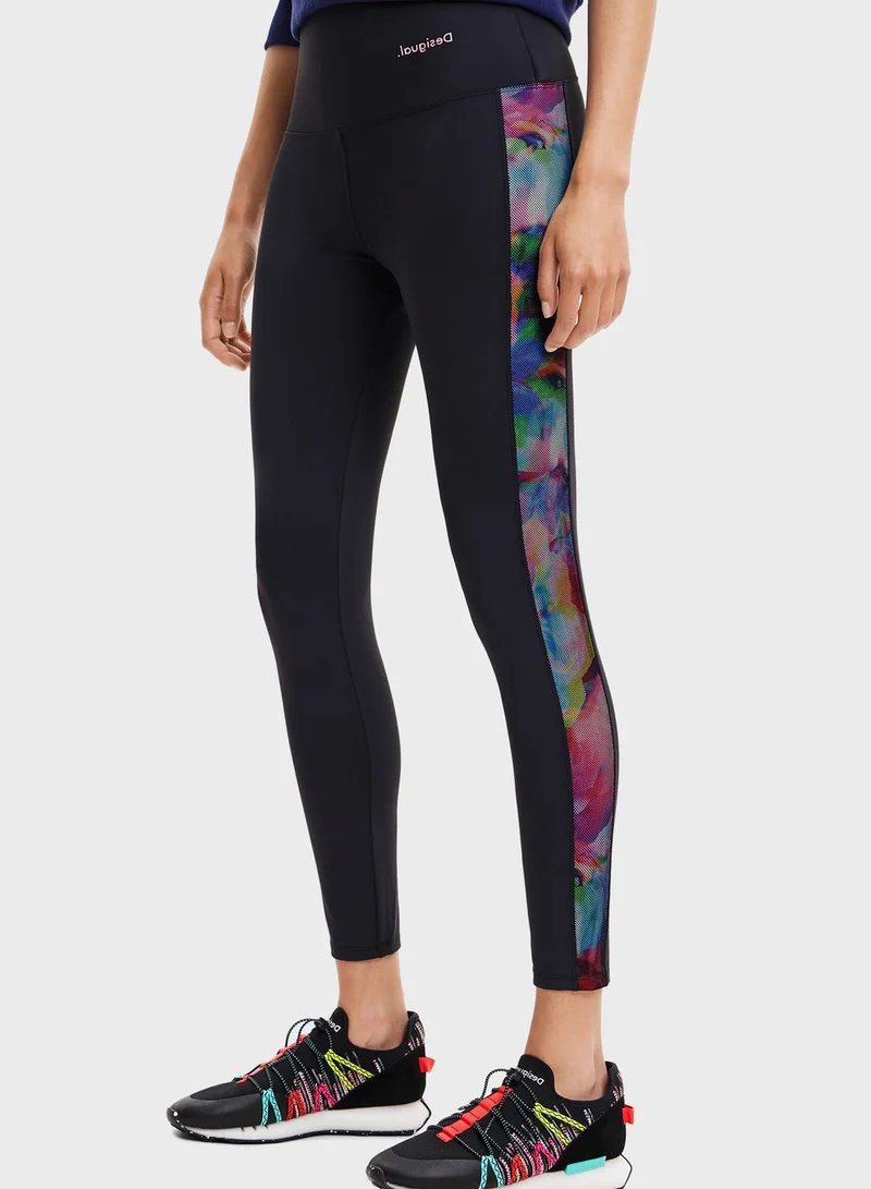 DESIGUAL Printed High Waist Leggings