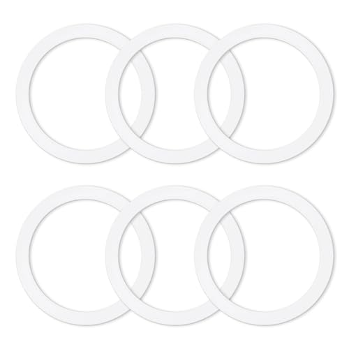 EUSTREER 6 Pcs Gasket Seal Rings for Bialetti Moka Express Dama 6 Cups - Spare Food Grade Silicone Sealing Rings for Aluminium Stovetop Coffee Maker Pots (Better Than Rubber) - Image 1