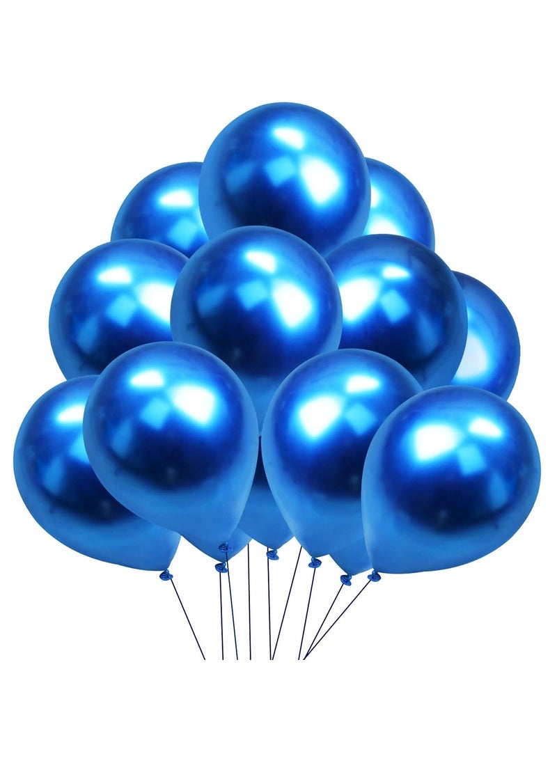 PARTY FUN Metallic Balloon 12 Inch Dark Blue Color 40 pcs - Image 1