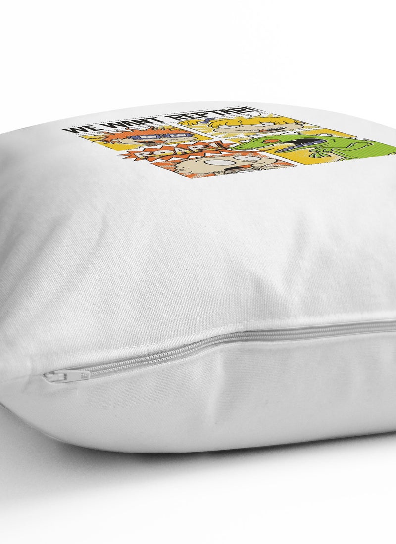 LOUD UNIVERSE Decorative Cushion We Want Reptar Roar Dinosaur Funny Comic Couch Cushion - Image 2