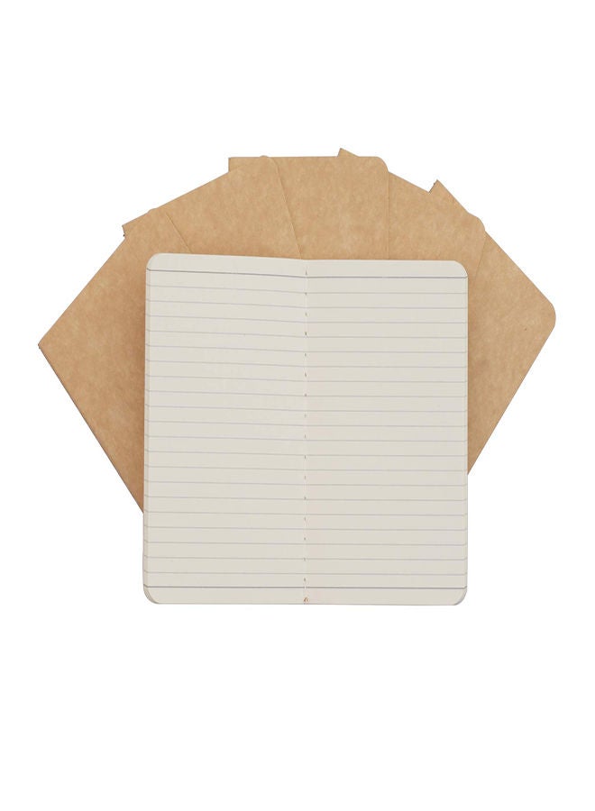 SYOSI Pocket Notebook 6 Pack Softcover Mini Notebooks 3.5" x 5.5" Kraft Brown Notebook Small Memo Notepad for Men Women Kids Traveler Author 30 Sheets60 Lined Pages College Student Homework Book - Image 4