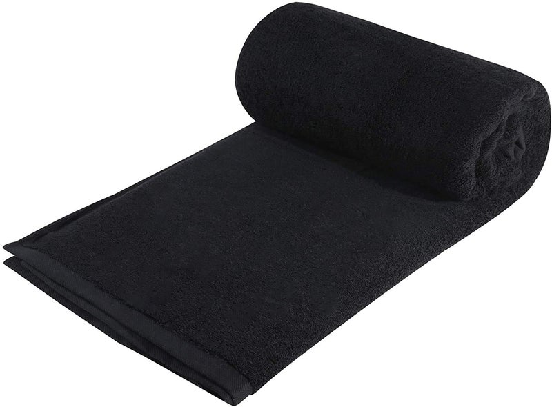 Welfic Feather Touch Highly Quik Absorbent Super Soft Organic Cotton Bath Towel Black - Image 1