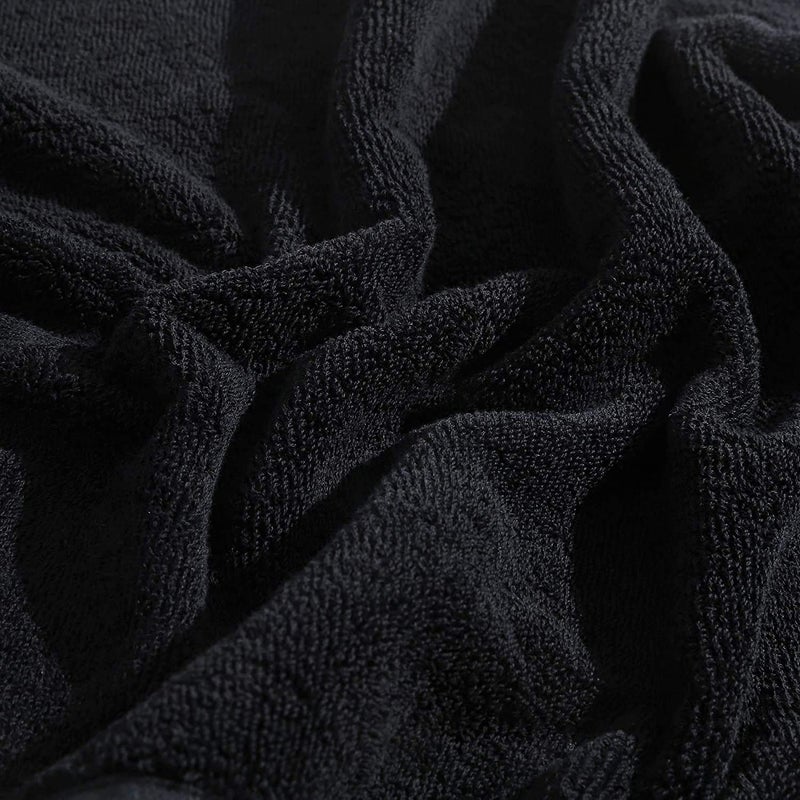 Welfic Feather Touch Highly Quik Absorbent Super Soft Organic Cotton Bath Towel Black - Image 3
