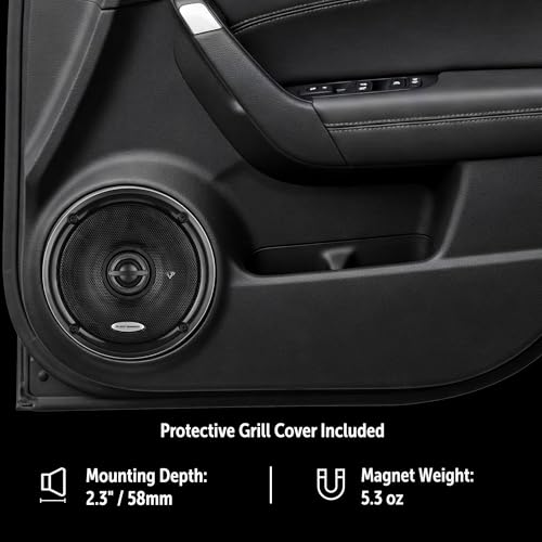 BLACK DIAMOND DIA-65.2 6.5" Car Coaxial Speakers 2 Way 120 Watts 4-Ohm Stereo Replacement Upgraded 6.5 Door Speakers - Removable Grill Included (Sold in Pairs) - Image 4