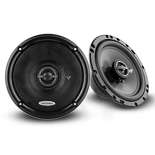 BLACK DIAMOND DIA-65.2 6.5" Car Coaxial Speakers 2 Way 120 Watts 4-Ohm Stereo Replacement Upgraded 6.5 Door Speakers - Removable Grill Included (Sold in Pairs) - Image 1
