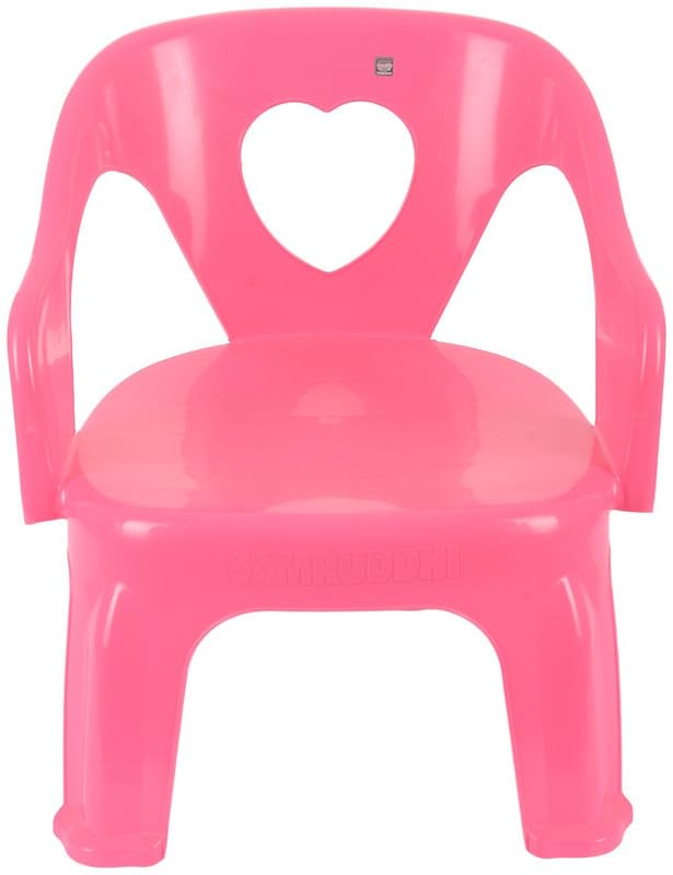 AADB International AADB Plastic Samruddhi Special Plastic Chair Modern Comfortable with Arm and Backrest for Study Play Chairs for Home Dining Room_ Pink Color Pack of 1 - Image 1