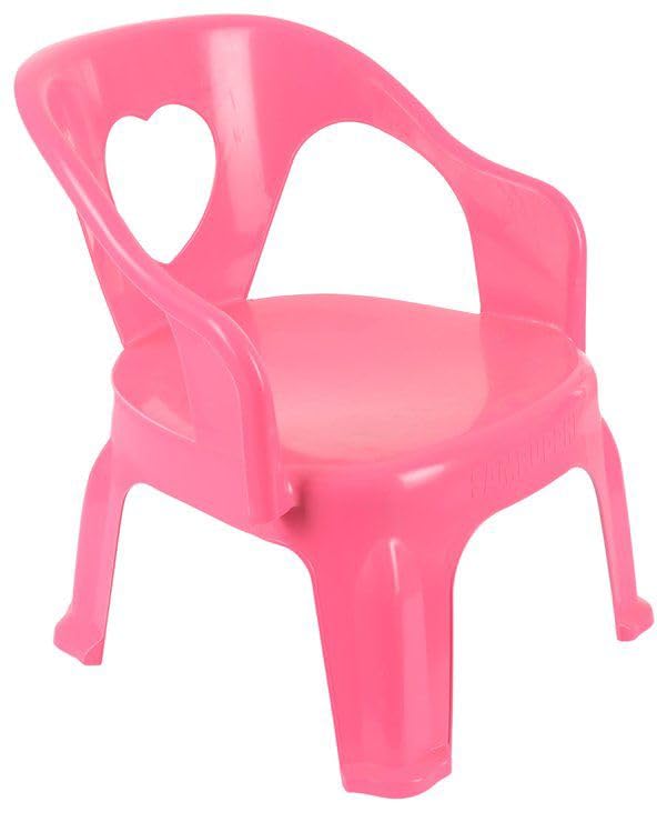 AADB International AADB Plastic Samruddhi Special Plastic Chair Modern Comfortable with Arm and Backrest for Study Play Chairs for Home Dining Room_ Pink Color Pack of 1 - Image 3