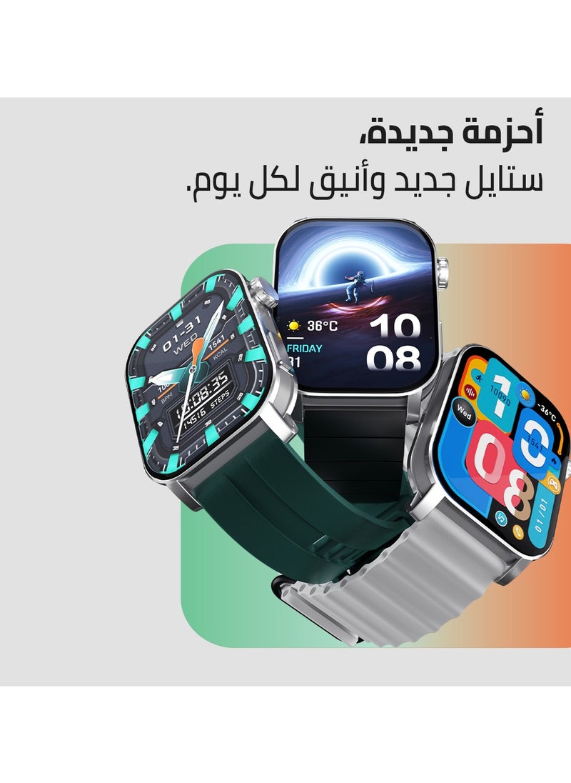 كاردو - سمارت واتش X أبيكس – ساعة ذكية رياضية – شاشة AMOLED 2.01 إنش – مكالمات بلوتوث، مساعد ذكي – تتبع صحة ونبض القلب – 100+ وضع رياضي – مقاومة للمياه IP68 –  متوافقة مع Android وiOS - Image 1