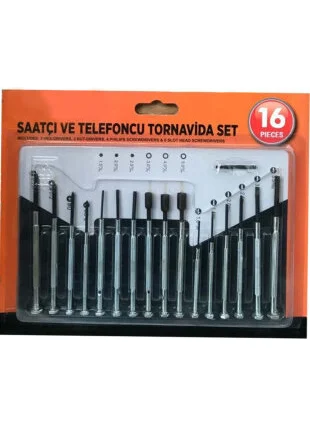 ARMADA Real ÖZS-10477 Watchmaker and Telephone Maker Screwdriver Set 16 Pieces 1410