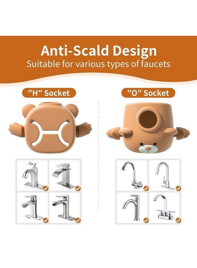 SKYROKU Faucet Extender For Toddlers, Sink Extenders With Temperature Sensitive For Kids Hand Washing Sink Faucet Extension,Suitable For Bathroom Sink, Kitchen,Bathtub (Brown)  - Image 5